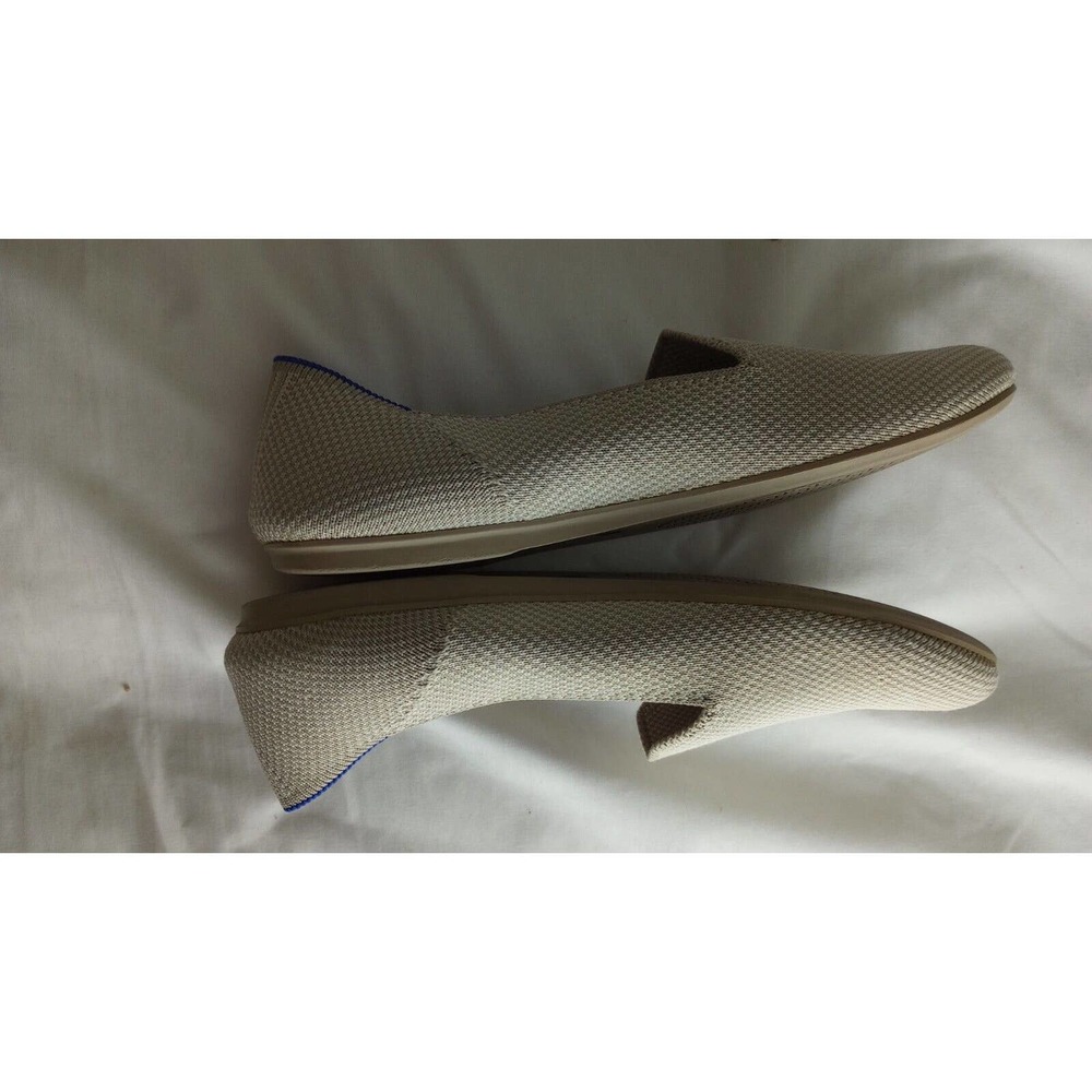 Rothys The Loafer Linen Double Stitch Beige Size W6.5 Flats Slip On - Picture 6 of 10